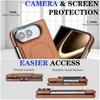 For IPhone Duo Fold Case Luxury PU Leather Skin Magnetic Protective Back Cover for MagSafe Wireless Charging Phone Shell Funda