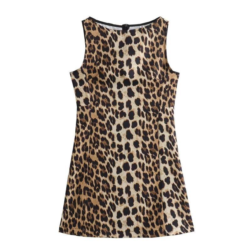 

Ladies Animal Print a-Line Slim Fit Dress Women s Animal Print Dress leopard S