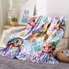 Cartoon Turtle Print Flannel Blanket 1 Count SoftComfortable Throw Blanket Air-conditioned Room Blanket Summer Essentials