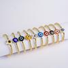 10 Colors Gold Plated Copper Beads Braided Evil Eyes Glaze Luxury Bracelet for Woman Girl Fashion Ward Off Evil Zircon