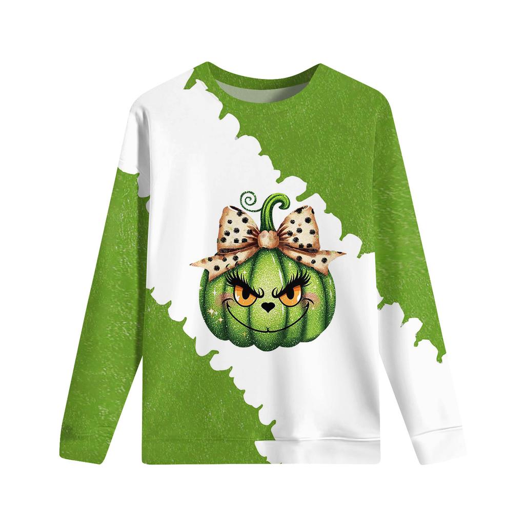 Women's Colorblock Sweatshirt Long Sleeve Round Neck Casual Comfortable Loose Lightweight Women's Sweatshirt