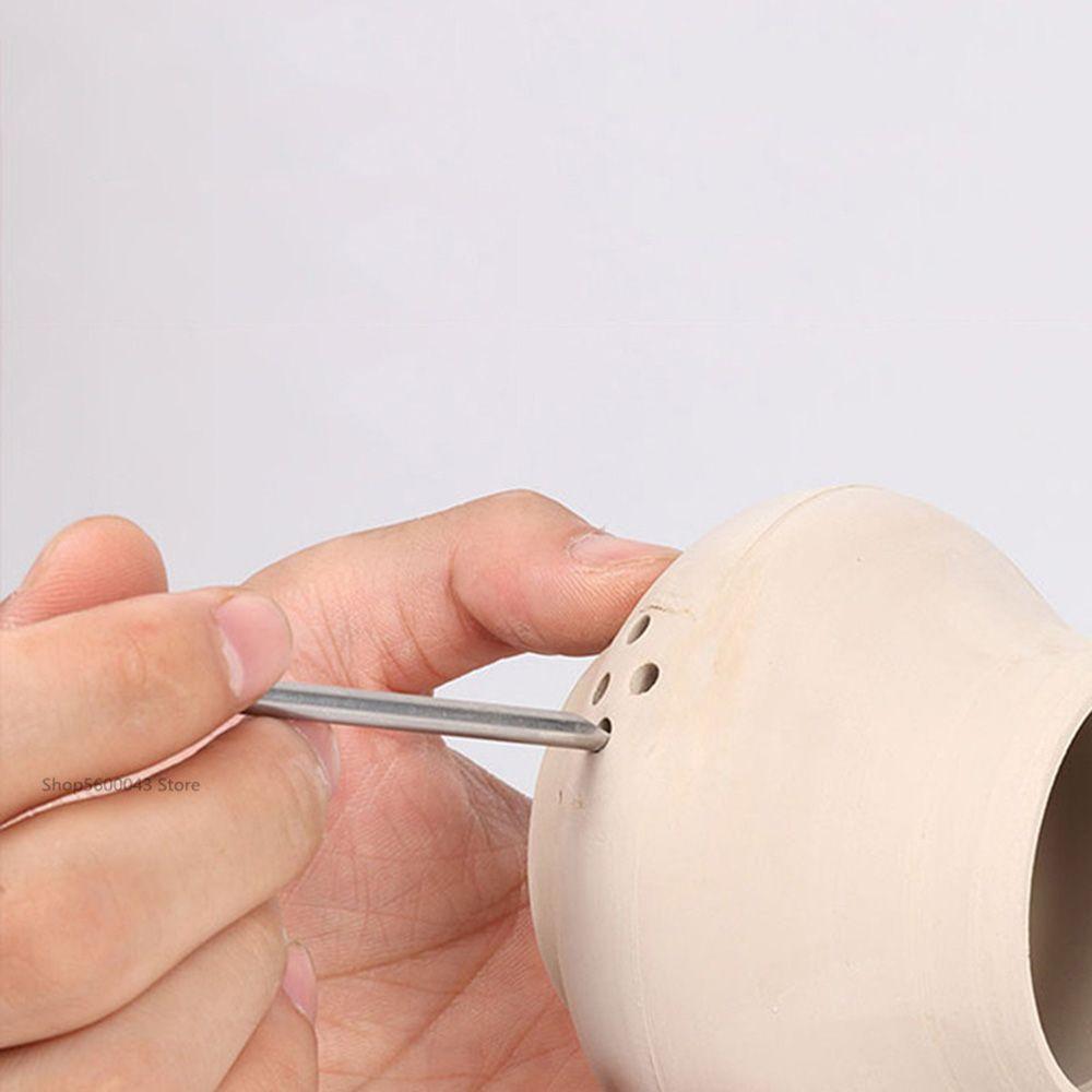 6pcs/set Handcraft Circle Hole Crafts Tool Pottery Cutting Sculpture Modeling Hole Puncher Ceramic