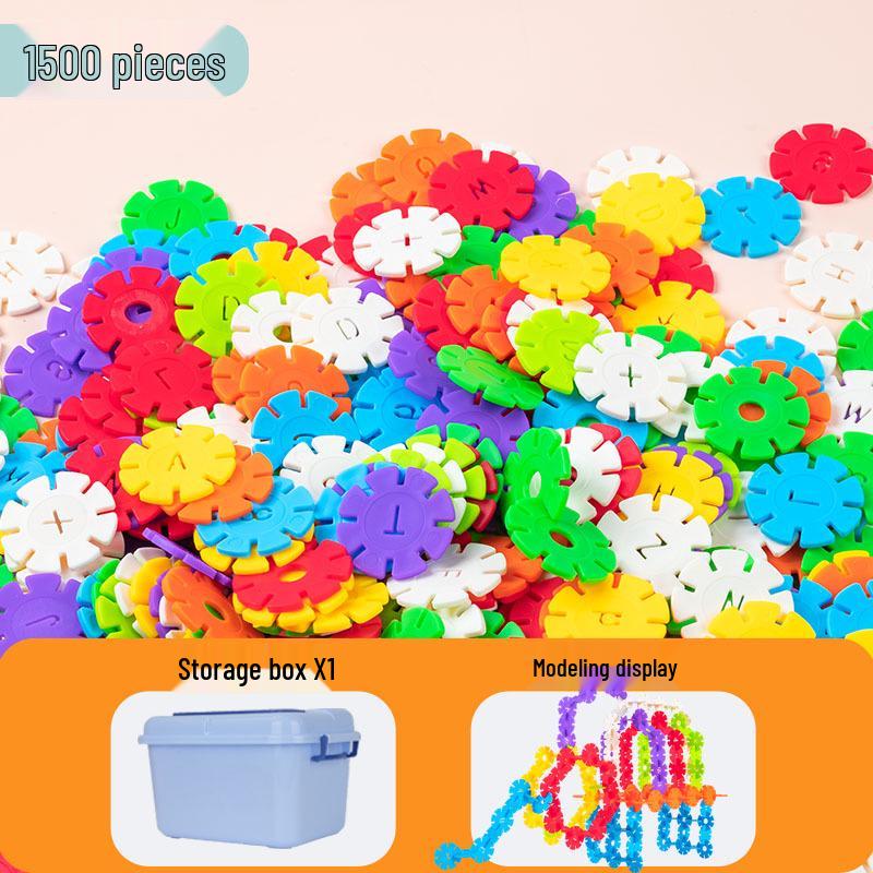 Children's Educational Snowflake Building Blocks - Early Learning Toy for Kindergarten