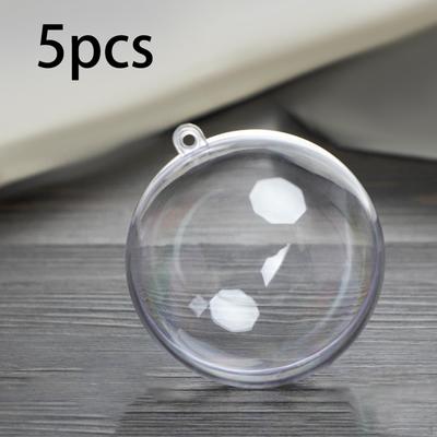 Christmas Clear Baubles Empty Ball Hanging Ornaments Sphere for Easter Outdoor DIY Craft
