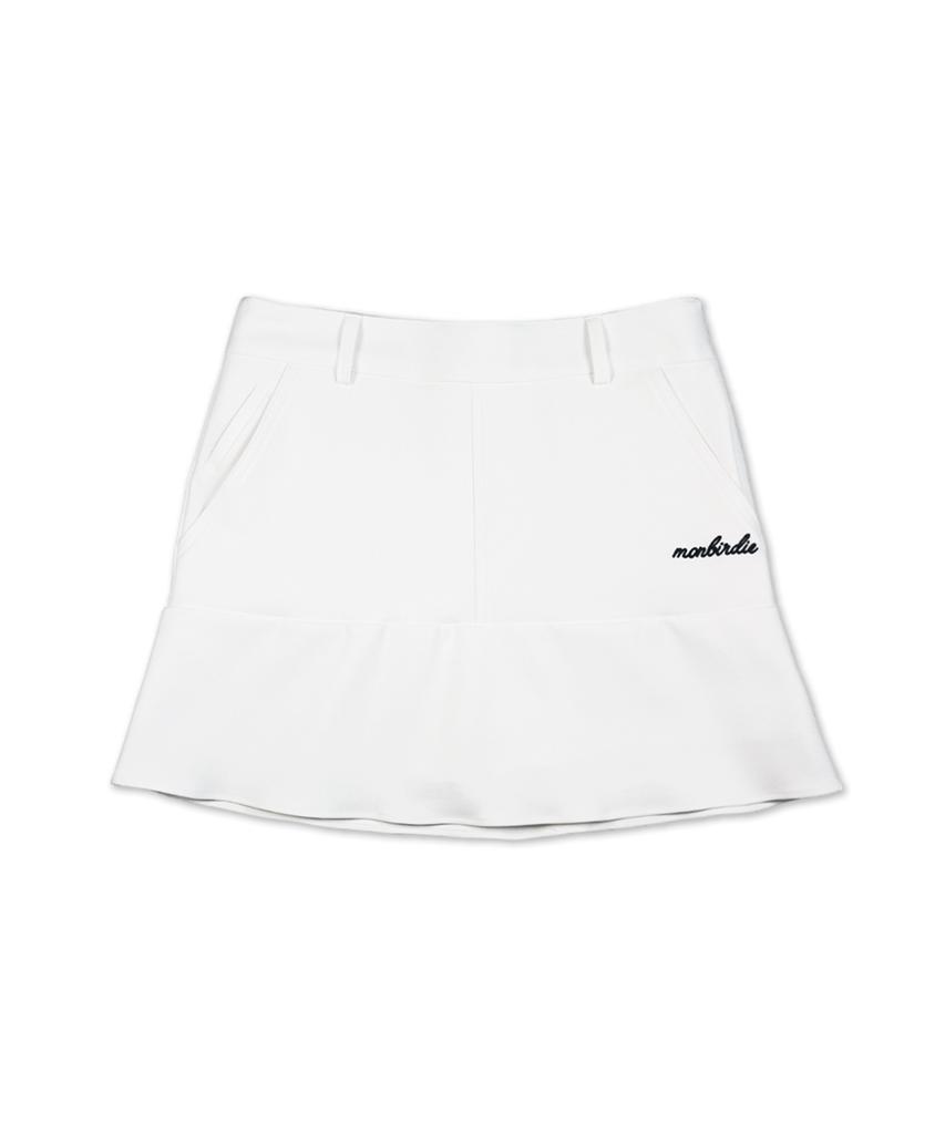 MONBIRDIE GOLF High Stretch Mini Flare Skirt White