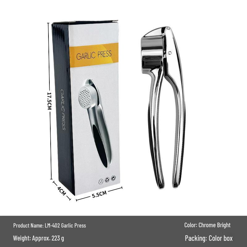 Zinc Alloy Manual Garlic Press & Peeler Kitchen Gadget