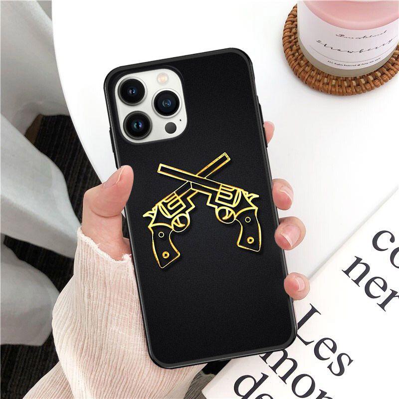 Soft Funda AK47 Gun Phone Cover For Iphone 14pro 11pro 12 13pro Max 5s 6s Xs 7 8plus SE Xr 12mini Coque Cases