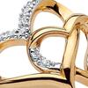 Engagement Ring Elegant Shining Alloy Hollow Double Heart Women Wedding Band Jewelry Accessories