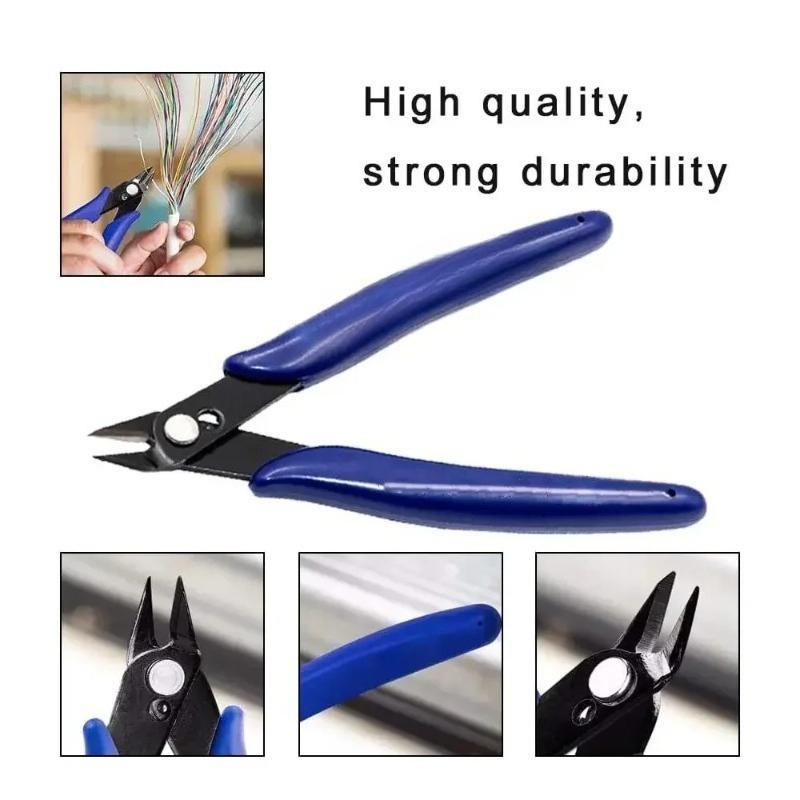 170mm Universal Diagonal Cutting Pliers - Electronic Wire Cable Cutter for DIY Repair,  Hand Tool with Precision Nippers