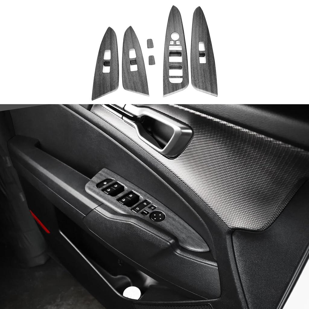 YOUTOOCAR Door Lock Switch Covers Compatible with Kia Sportage 2023-2025 Accessories (Wood Grain)