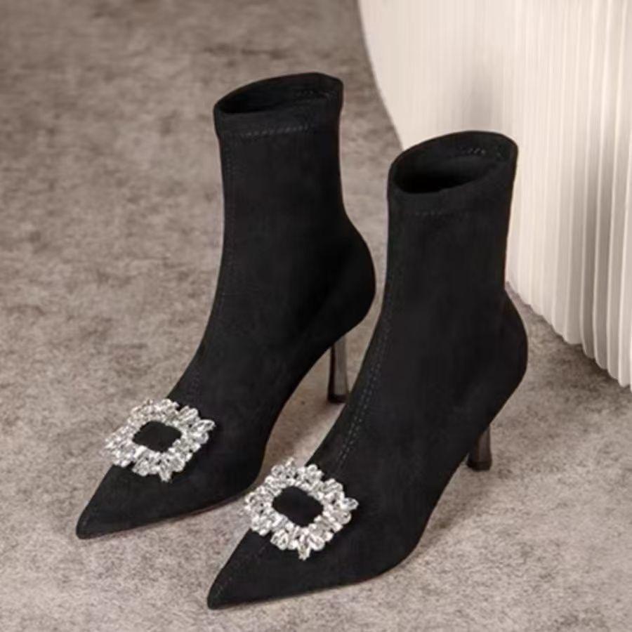 Sense boots stretch socks mature high heel thin heel thin sexy thin boots heightened pointed