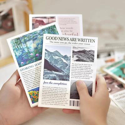 50 pezzi Vintage INS materiale carta Planner fai da te Cancelleria Sfondo carta Decorativo Scrapbooking Junk Journal Forniture