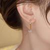 2026 Elegant Retro Hong Kong Style Red Autumn/Winter Stud Earrings with French Niche Design