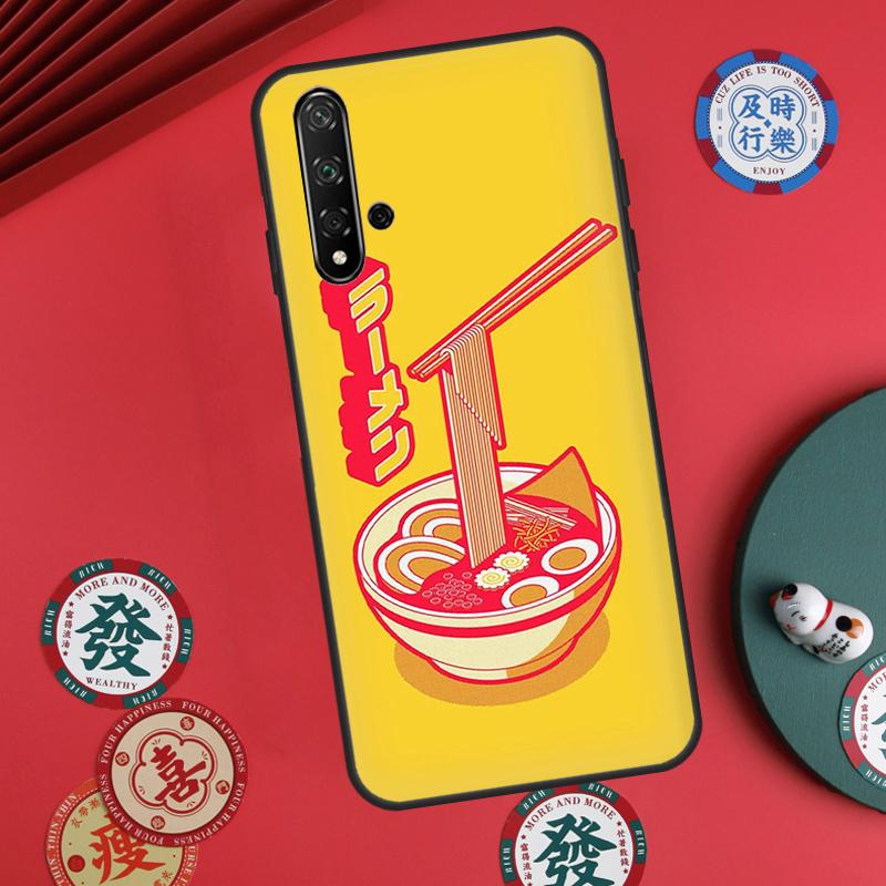 Ramen Cat Japanese Art For Huawei Nova 5T 10 9 SE 7i 8i 11i 12i Y73 Y90 Y70 Y72 Y61 Y91 P60 Pro P30 P40 Lite Case