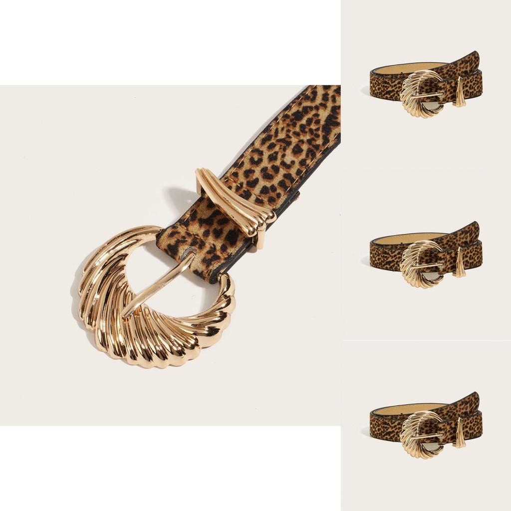 Tiger Print Stylish Narrow Belt With Faux Leather And Metallic Clasp For Office And Daily Use