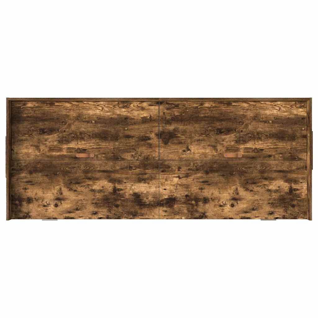 Bed Frame Smoked Oak 75 X 190 Cm Wood Based Material