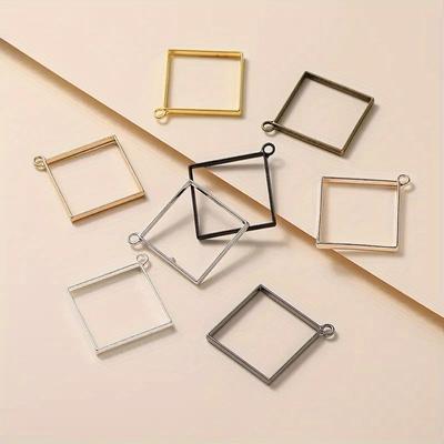 Model Diamond Shaped Hollow Box Handmade Pendant Keychain Accessory DIY