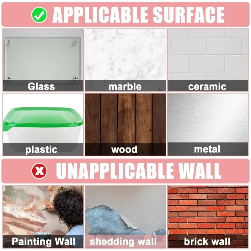 60Pcs/Set Multifunctional Double Sided Adhesive Tape Waterproof Removable Reusable Mounting Tape for Walls Wood Tile Plastic