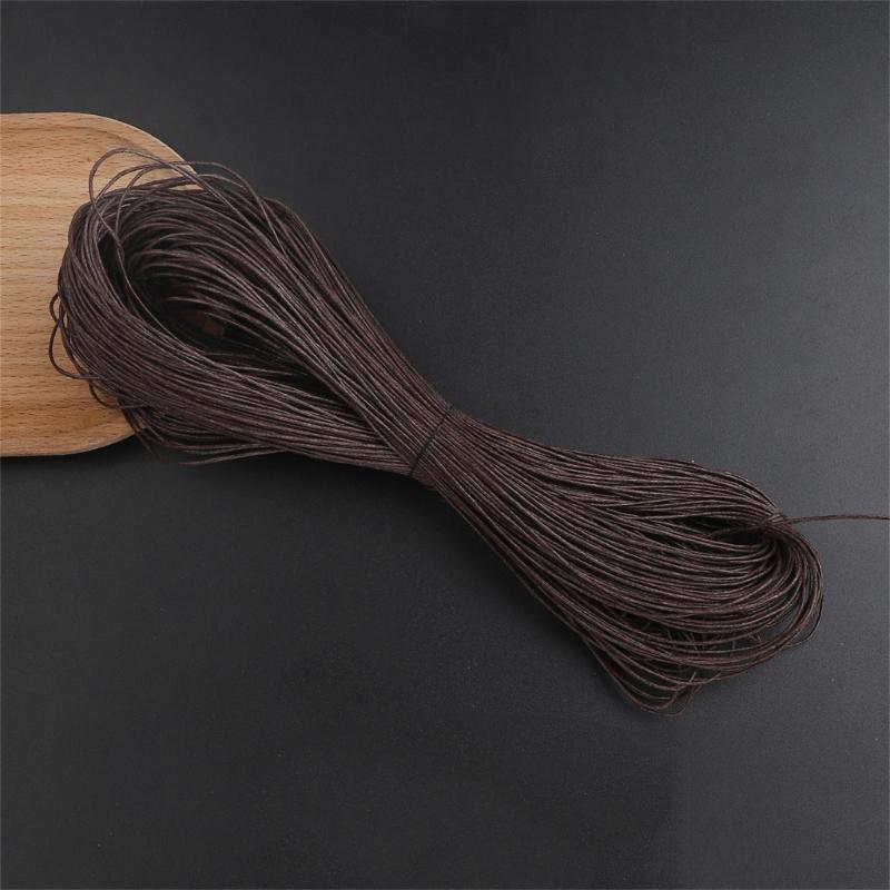 65.61yardX1mm Waxed Cotton Braiding Thread Weaving String for Handmade Bracelets Necklaces Jewelry Making Accessories