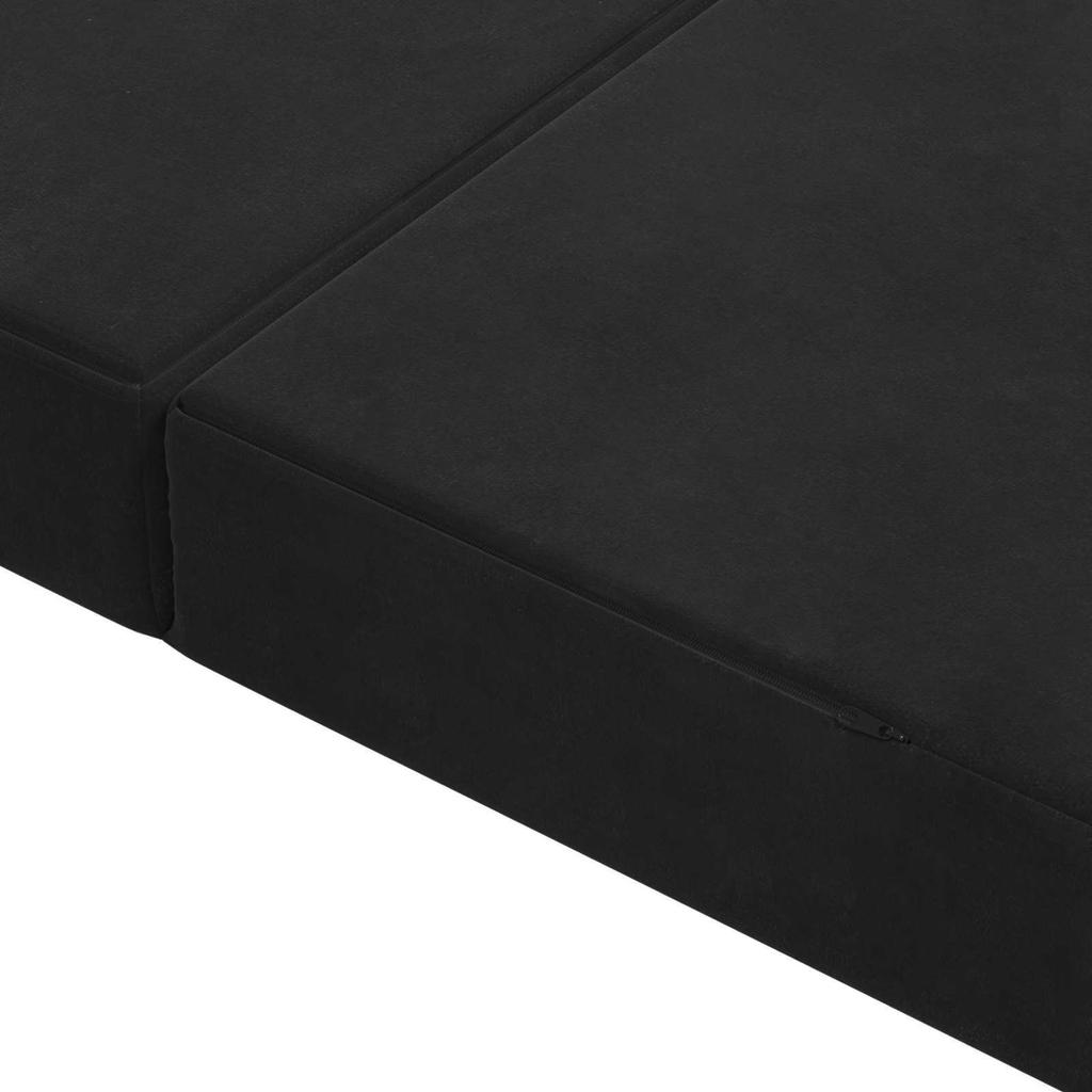 Folding Sofa Bed 180 x 67 x 45 cm Black