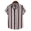 Camicia Casual da Uomo a Maniche Corte a Righe Primavera 2025