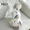 Cat Anti-lick Suit Recovery Suit, Soft Cotton Clothing, Cute Cartoon Print Four-Leg Clothes, Easy Buckle Clothes After Surgery Apparel for Female Male