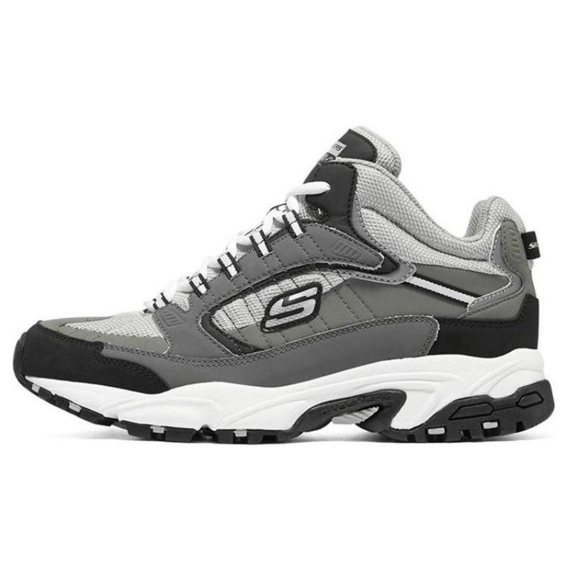 Skechers Stamina Men Mid Top Dad Shoes Grey 237244-CCBK 39.5
