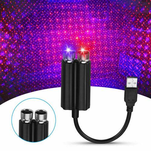 Mini LED Car Roof Star Night Light Projector Atmosphere Galaxy Lamp USB Decorative Adjustable for Auto Roof Room Ceiling Decor
