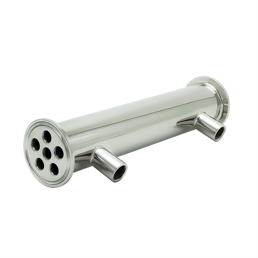 Dephlegmator 1.5" 38mm(OD51mm)304Stainless Steel Reflux Condenser Height 200mm Inside 6 Tubes For Moonshine Distillation Column