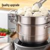 Adneny 28cm Zweischichtiger Dampfgarer aus 304 Edelstahl