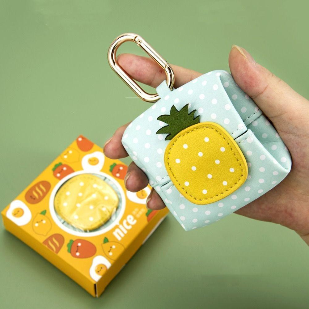 Multipurpose Leather Earphone Bag Cute Fruit Coin Purse Storage Bag Mini Lipstick Bag  Student