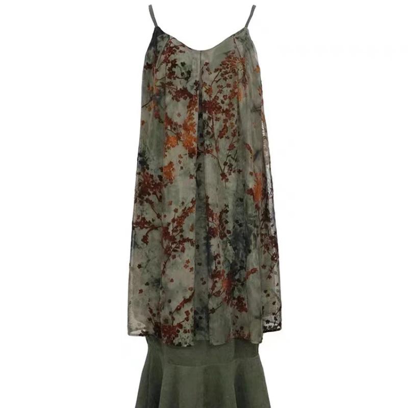 1/3/5yards Green Color Brocade Jacquard Burnout Velour Tulle Fabrics Saree Dirac Lace Flocking Mesh Fabric for DIY Sewing Dress