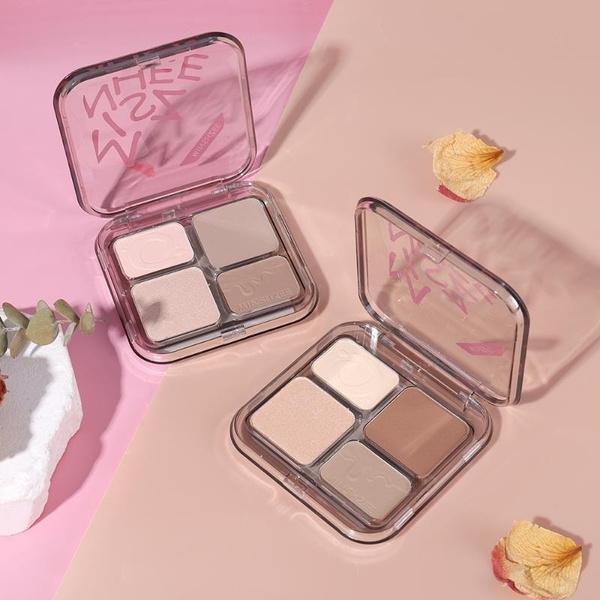 3d Highlighter Eyeshadow Contour Bronzer Palette Makeup Long-lasting Waterproof 3D Nose Shadow