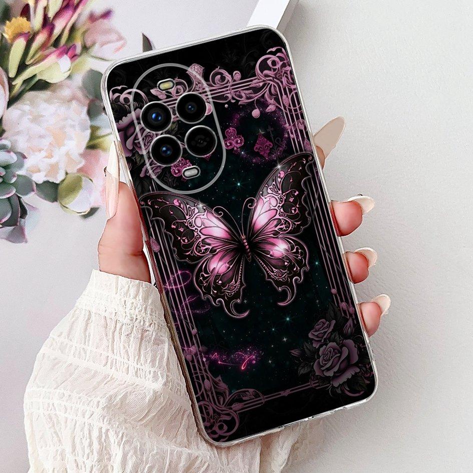 For Huawei Nova 13 Case Nova13 5G Cover BLK-AL80 Funda Popular Flower Butterfly Soft Clear Silicone Cases For Nova 13 Pro Bumper