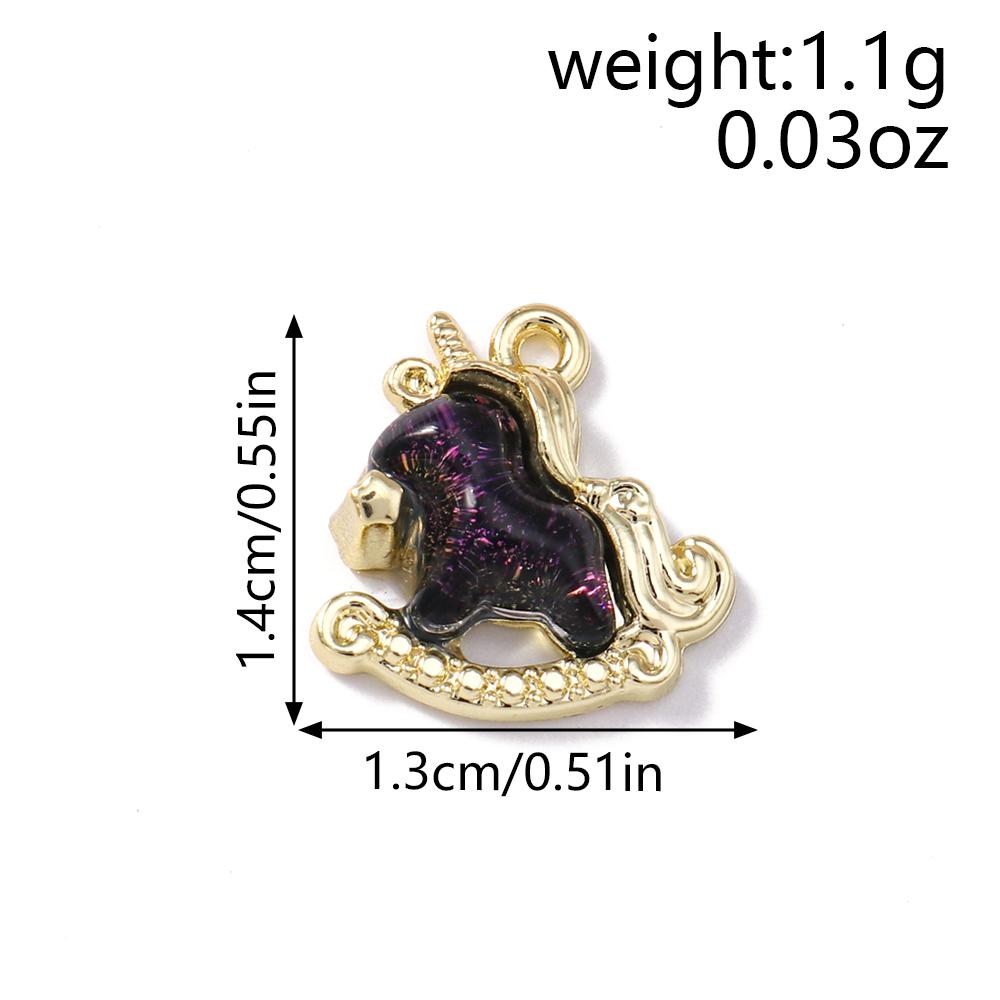 5pcs Cute Crystal CZ Rocking Horse Pendants Charms for Jewelry Making Necklace Earrings Bracelet DIY Handmade Accessories