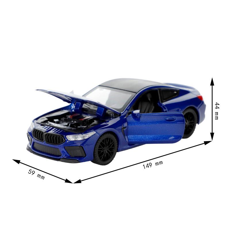 1/32 BMW M8 Alloy Diecast Sports Car Model Sound Light Vehicle Toy Children's Educational Toys Collection Present for Friends