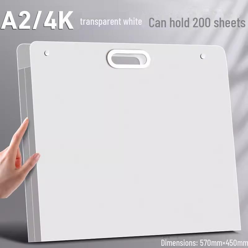 Portable Clear Document Bag for School: Test Papers, Textbooks, Art & Paintings - Durable & Spacious