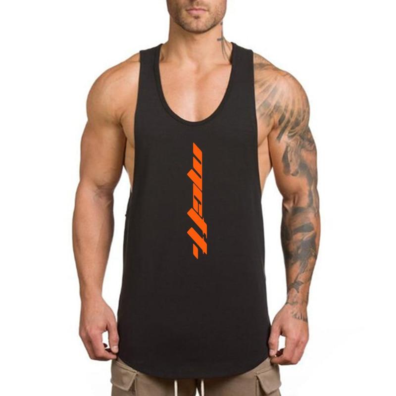 Muscleguys  Retro Elastic Cotton Loose Vest Sports Sweat-absorbing Tough Guy Bottoming Sleeveless Top