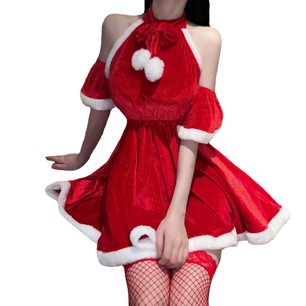 Uniform Autumn and Winter Ladies New Adult Products Halter Christmas Passion Dress Sexy Spice Sex