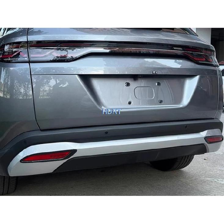 For BYD Song L DM-i 2024 + Rear Bumper Fog Light Cover Lamp Frame Car Styling Protector Decoration Accessories Exterior Sticker