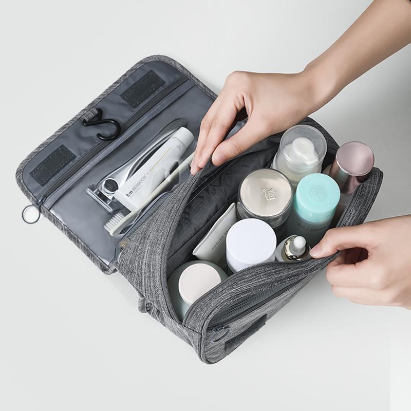 Cationic Hanging Wash Bag: Frosted Wet/Dry Separation Makeup & Travel Storage