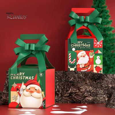 5Pcs Gift Box Exquisite Pattern Reusable No Odor Smooth Edge Enhance Atmosphere White Cardboard Merry Christmas Eve Gift Packaging Box Decor
