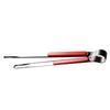 Stainless Steel Barbecue Tong Portable Metal Long Kitchen Tong for Cooking Grilling Outdoor BBQ 25.5cm Red
