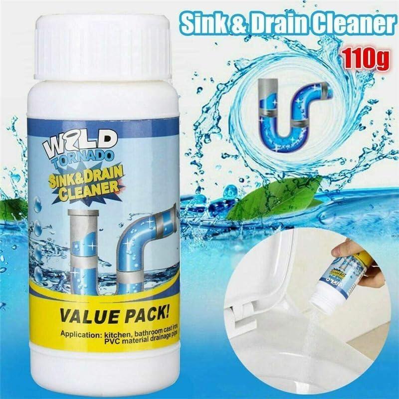 Powerful Pipeline Dredging Agent – Sink & Bathroom Drain Cleaner for Toilets, Wash Basins, Sewer Pipes & Floor Drains, Removes Hair, Soap Scum & Clogs