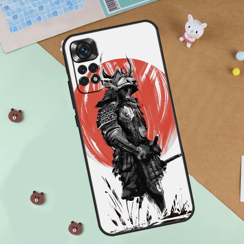 Samurai Warrior Case For Xiaomi Redmi 14C 10C 12C 13C Cover For Redmi Note 13 Pro 14 9 10 11 12 10S 11S 12S
