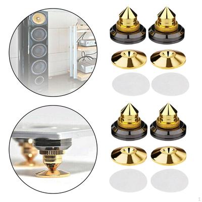 Speaker Spikes, Stands, Audio Subwoofer Turntable Isolation Feet Cone Isolator Base Pads,