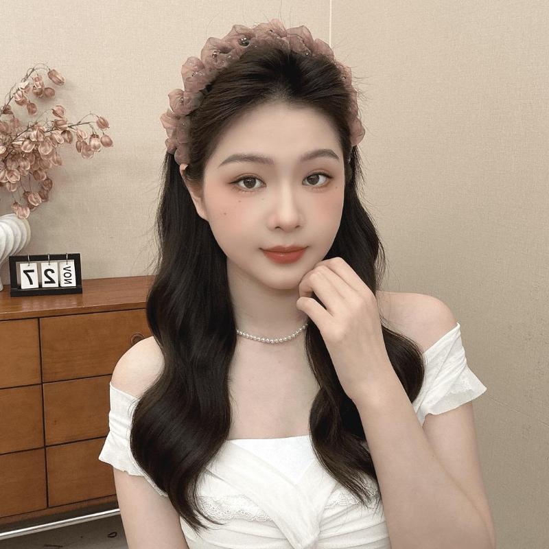 Elegant Temperament Rhinestone Design Hairband For Women Daily Wear Headwear Non-Slip Wash Face Headband Hair Accessories