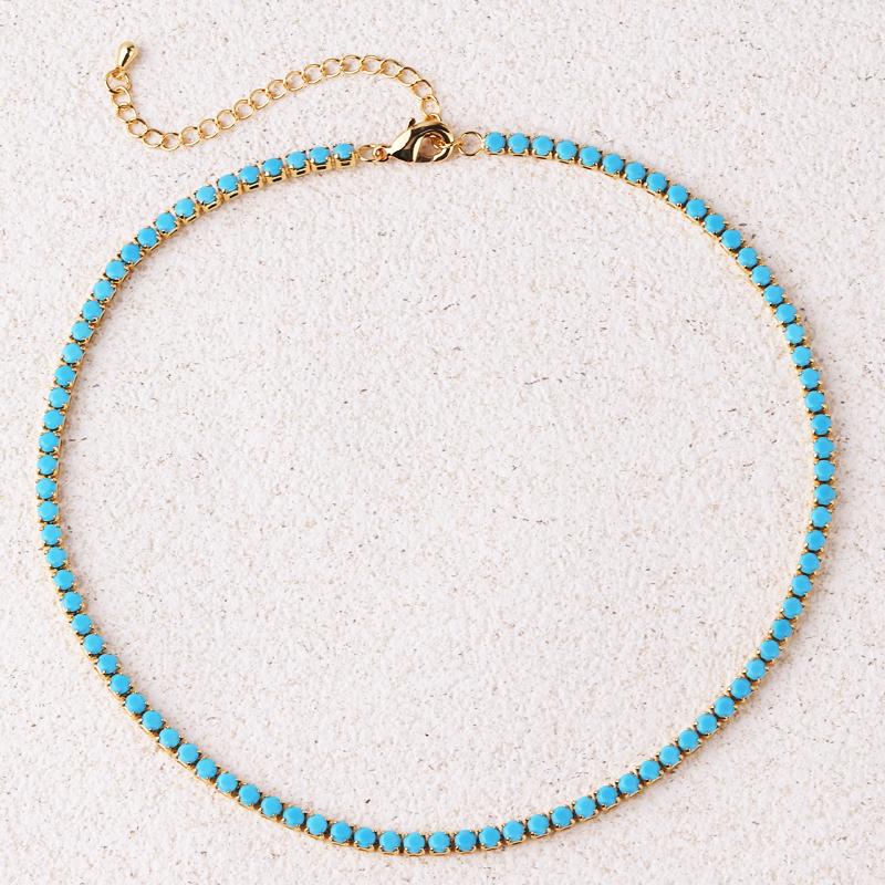 NEWEST Sexy Choker Iced Out Tennis Chain Necklace For Women Luxury Cubic Zircon Crystal Short Hiphop Neck Accessories Jewelry