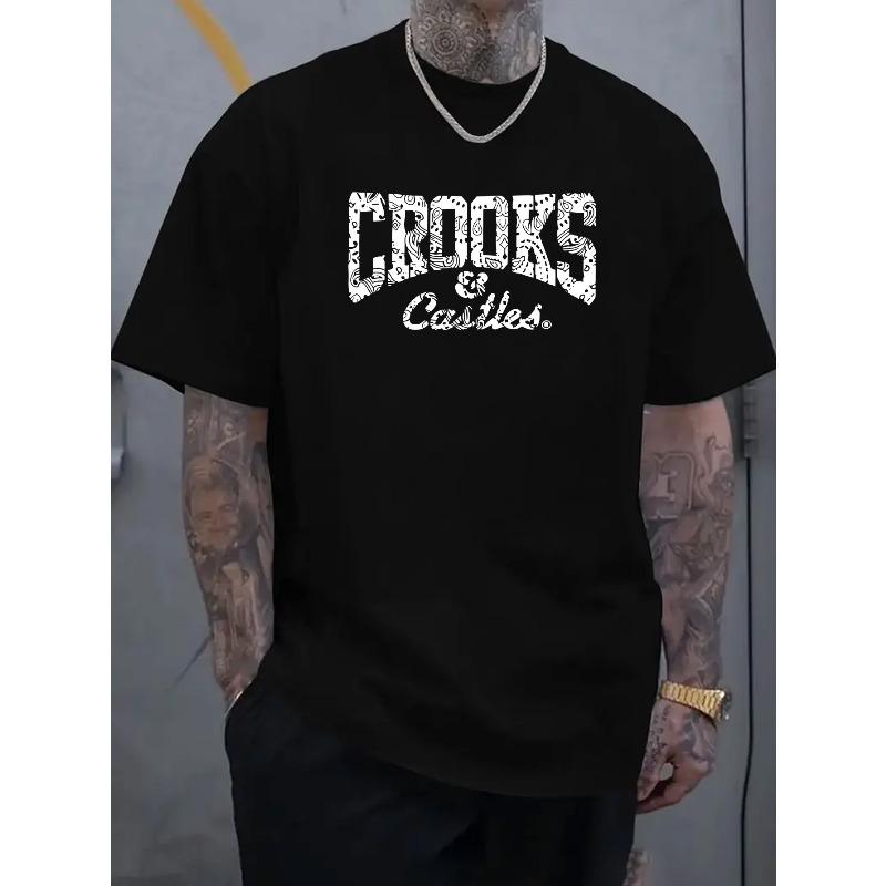 Men's Printed T-Shirt-Comfortable and Stylish Street-wear Round Neck T-shirt, Ideal for Everyday and Outdoor Wear