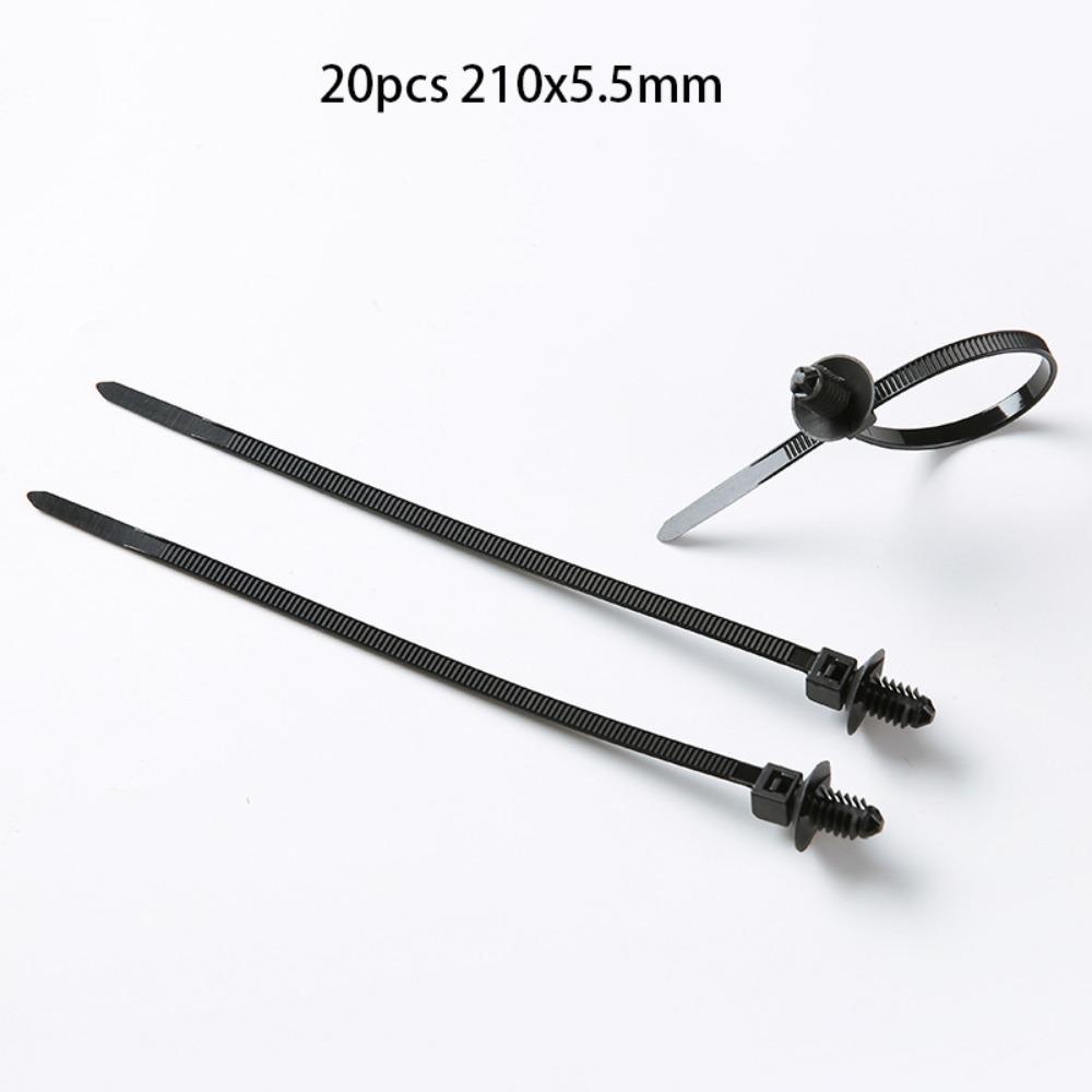 20pcs Self Locking Nylon Cable Ties Fastening Zip Cable Ties Wrap Cable Thread Car Nylon Ties Multifunctional Portable Cable Tie